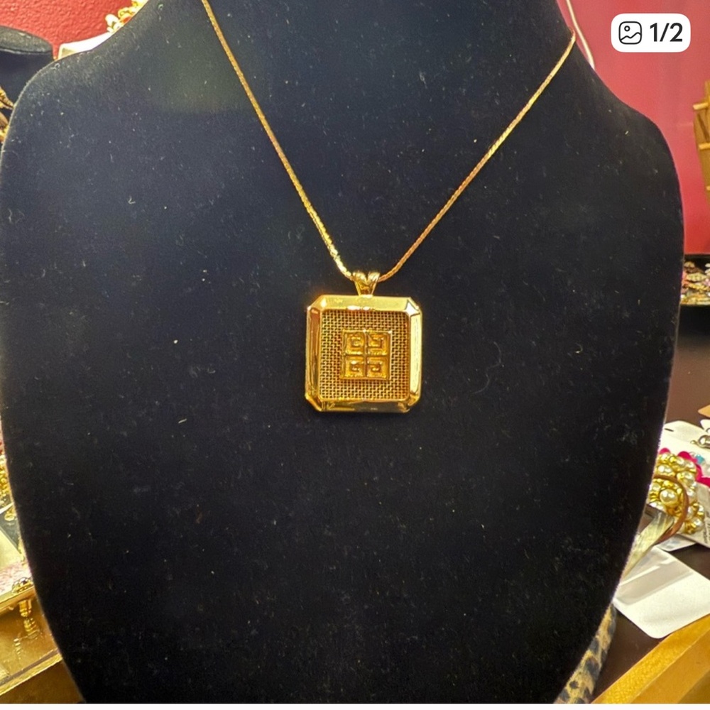 Vintage Givenchy Gold Pendant Necklace Listing For @fredm99